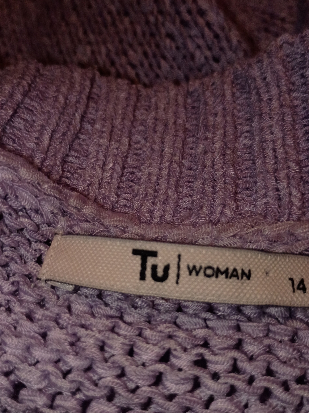 TU Sz 14 Women's Lavender Crewneck  Sweater - Picture 4 of 5